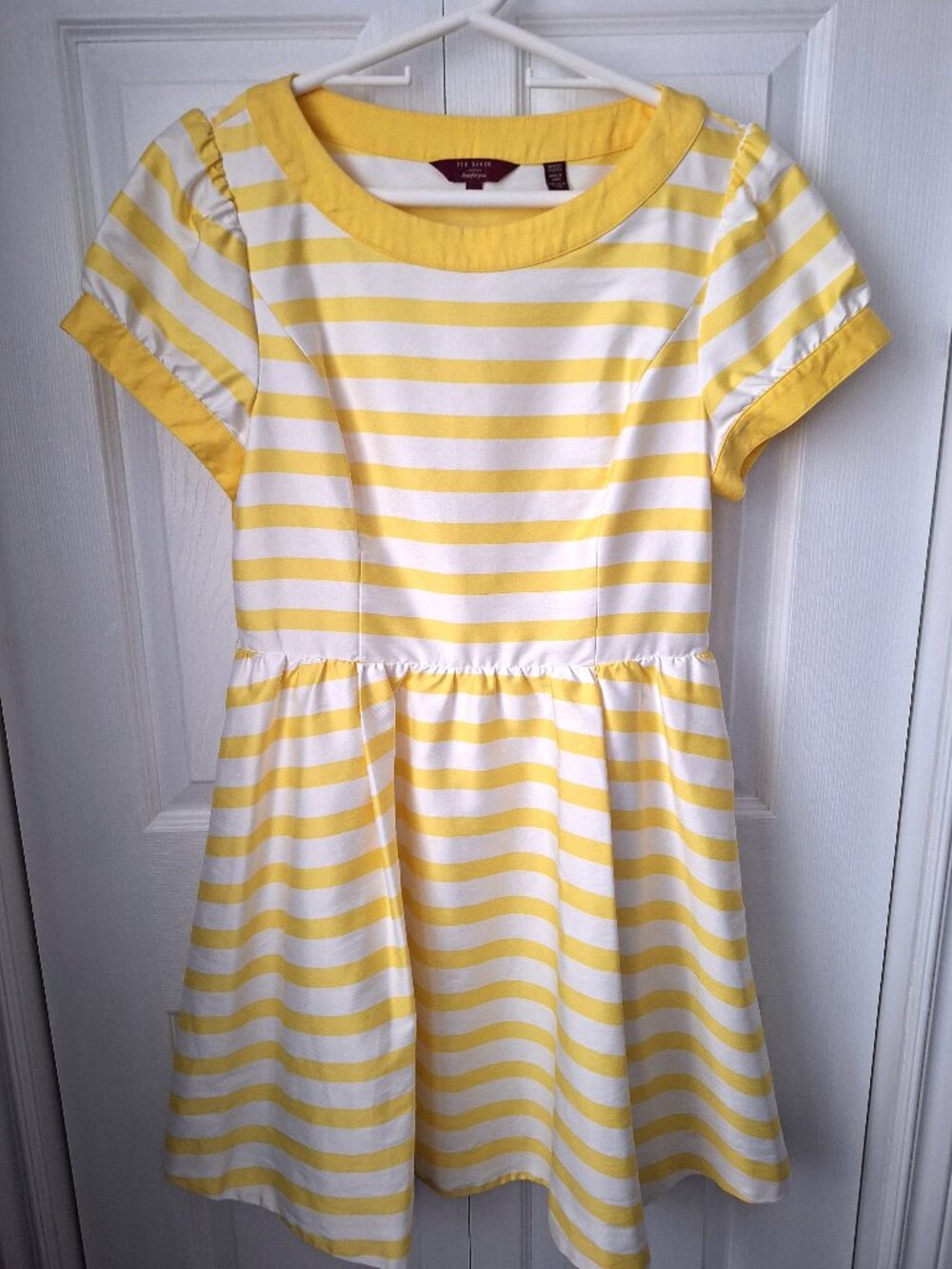 Ted Baker Yellow and White Striped Dress